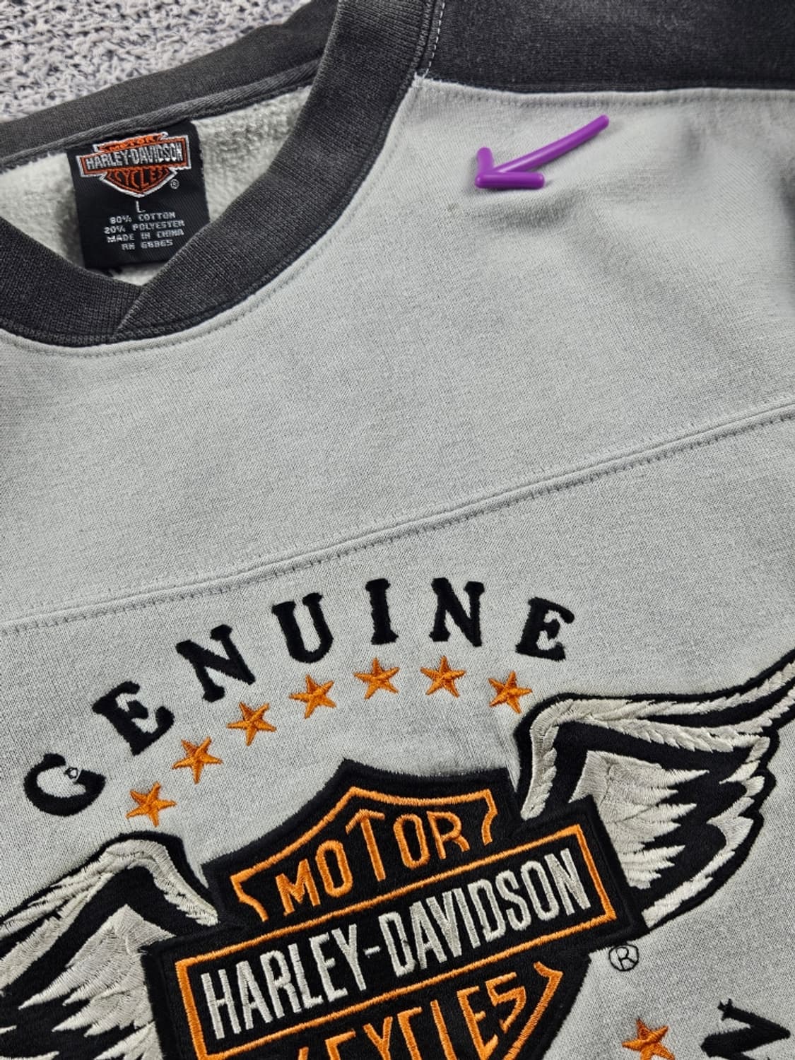 할리데이비슨 제뉴인 아메리칸 맨투맨 스웻셔츠 ( L ) / 11404 상품이미지8