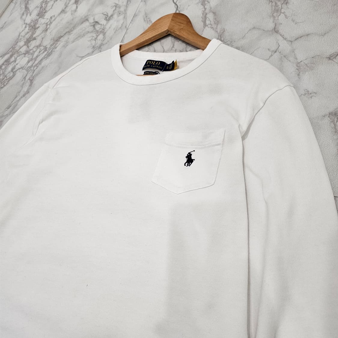 폴로랄프로렌 화이트 포켓 롱슬리브XL 상품이미지2