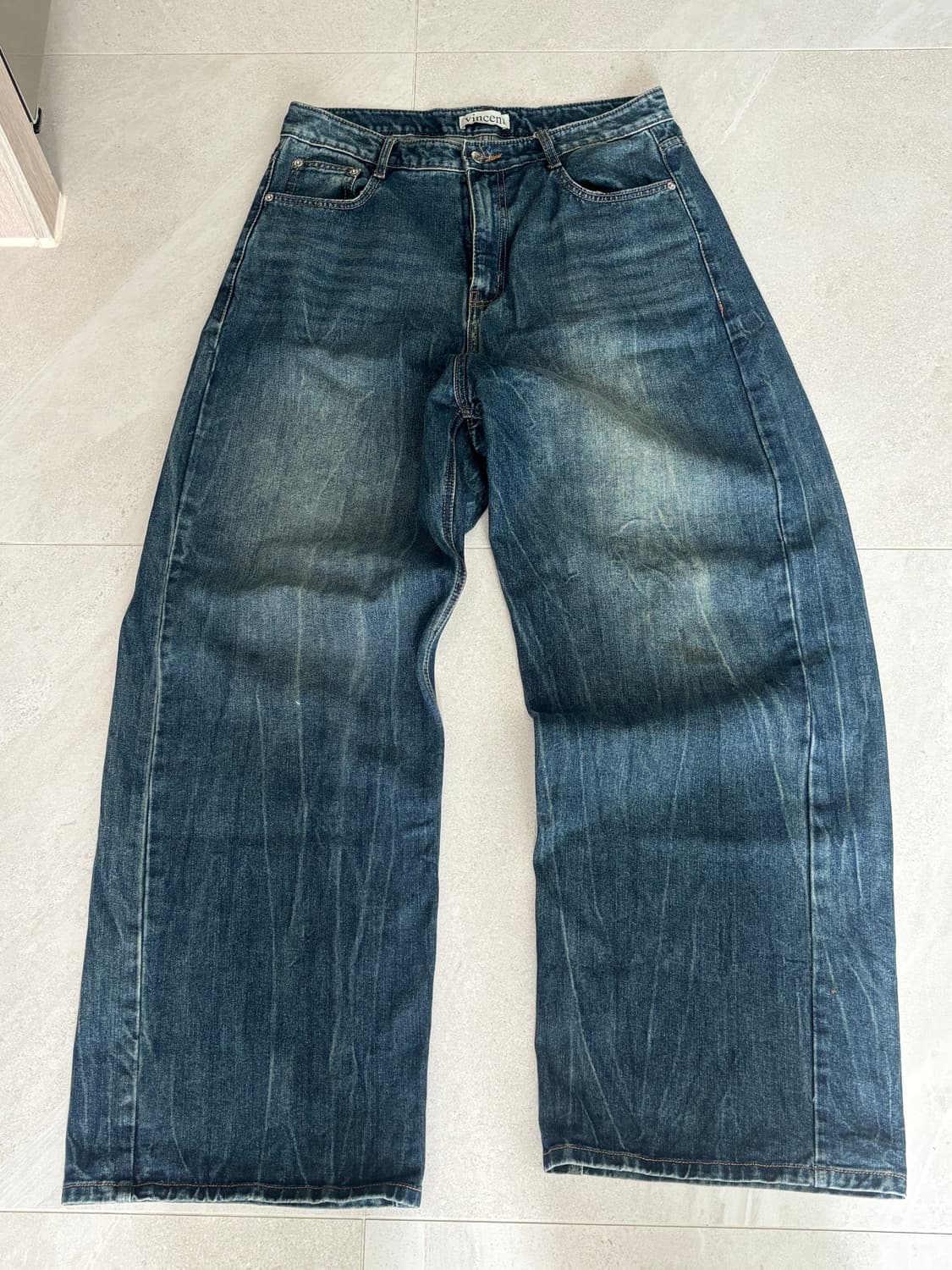 크랙워싱 와이드 데님 상품이미지4