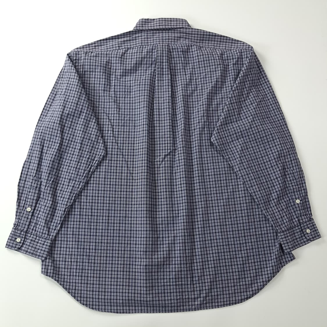 CK327 2XL 폴로 90s 다크네이비 마이크로 타탄체크 셔츠 남방 상품이미지6