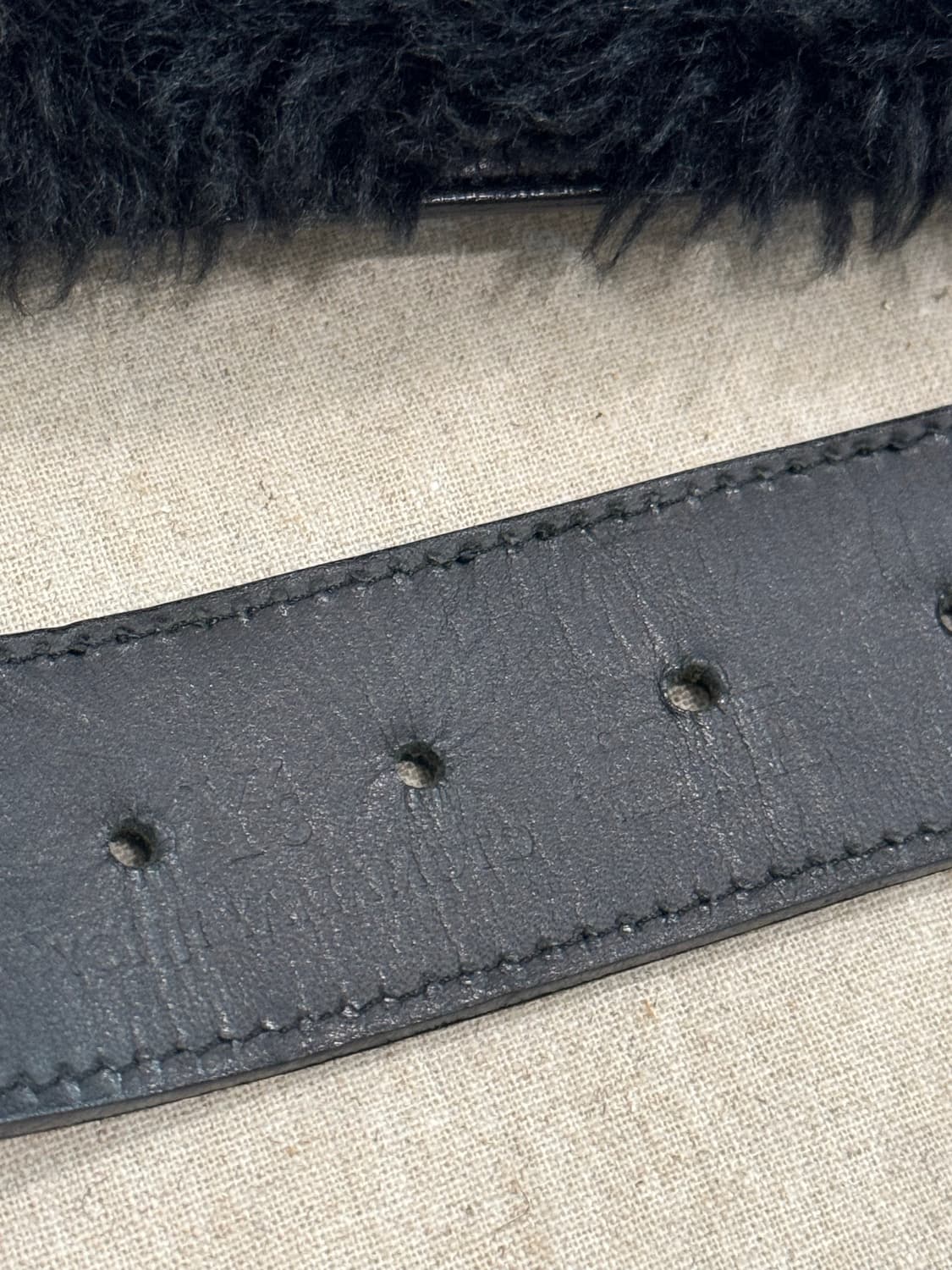 요지야마모토 퍼 레더 벨트 상품이미지5