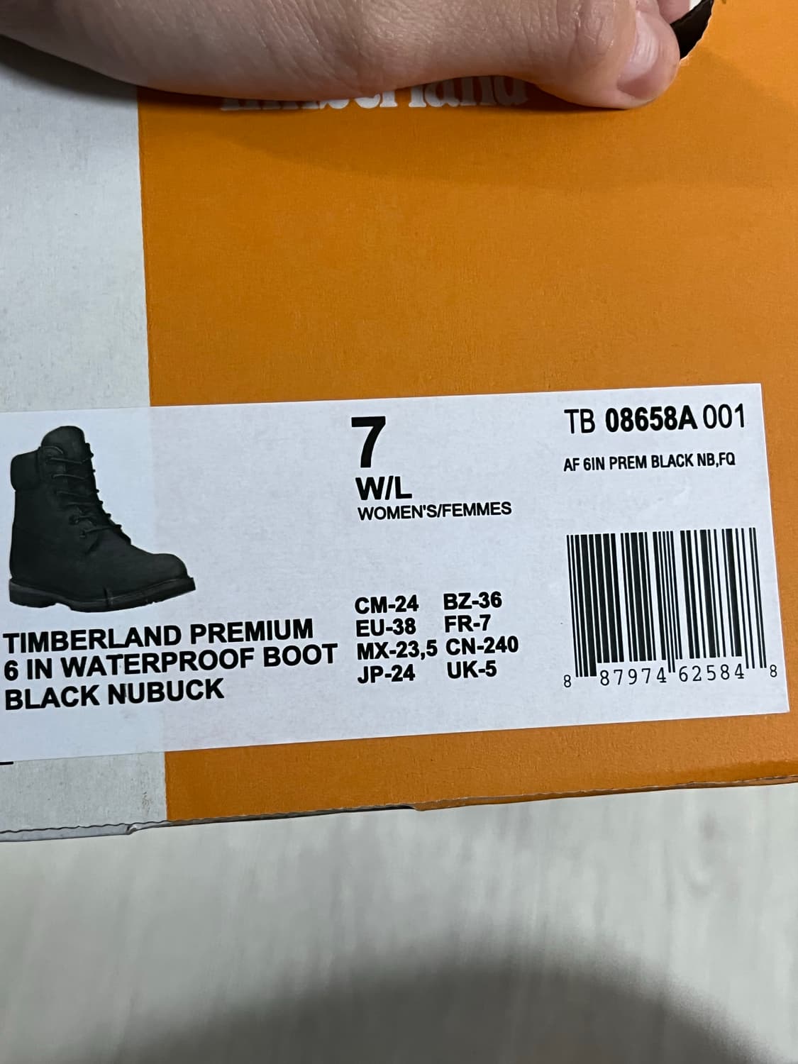 6인치 프리미엄 부츠 블랙 여성 / TB08658A0011 상품이미지5