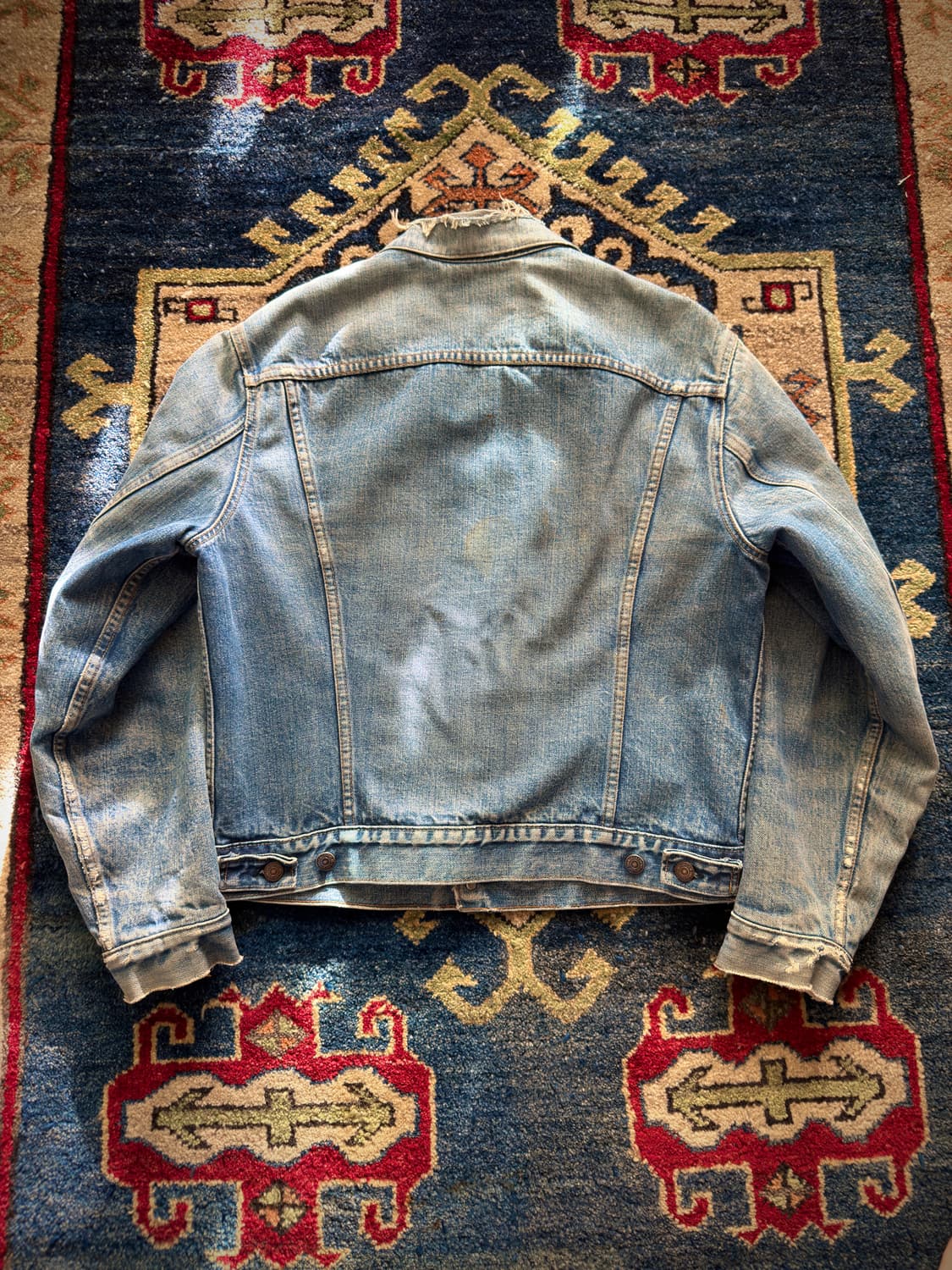 70s USA 리바이스 70505-0317 블랭킷 라이닝 데님자켓 상품이미지3