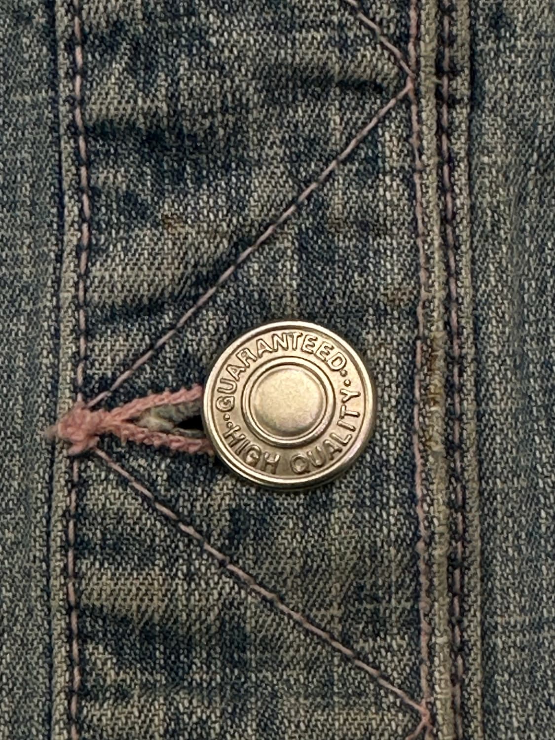 38)Japanese vintage 여성 핑크 스티치 디테일 연청 데님  상품이미지3