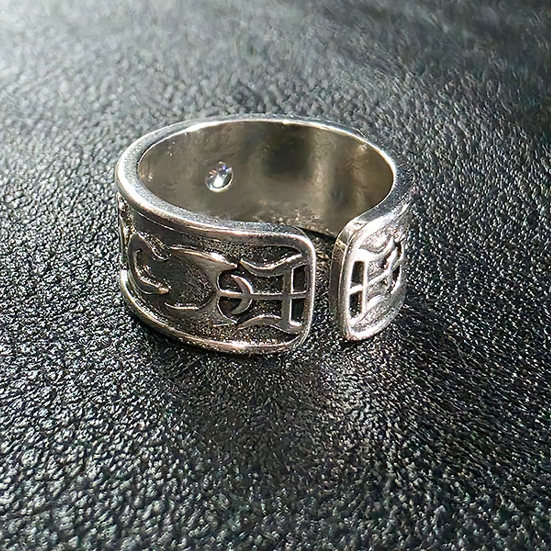 Sunarc 백동 남자 엔틱 빈티지 명품 태양 초승달 해달 반지 상품이미지4