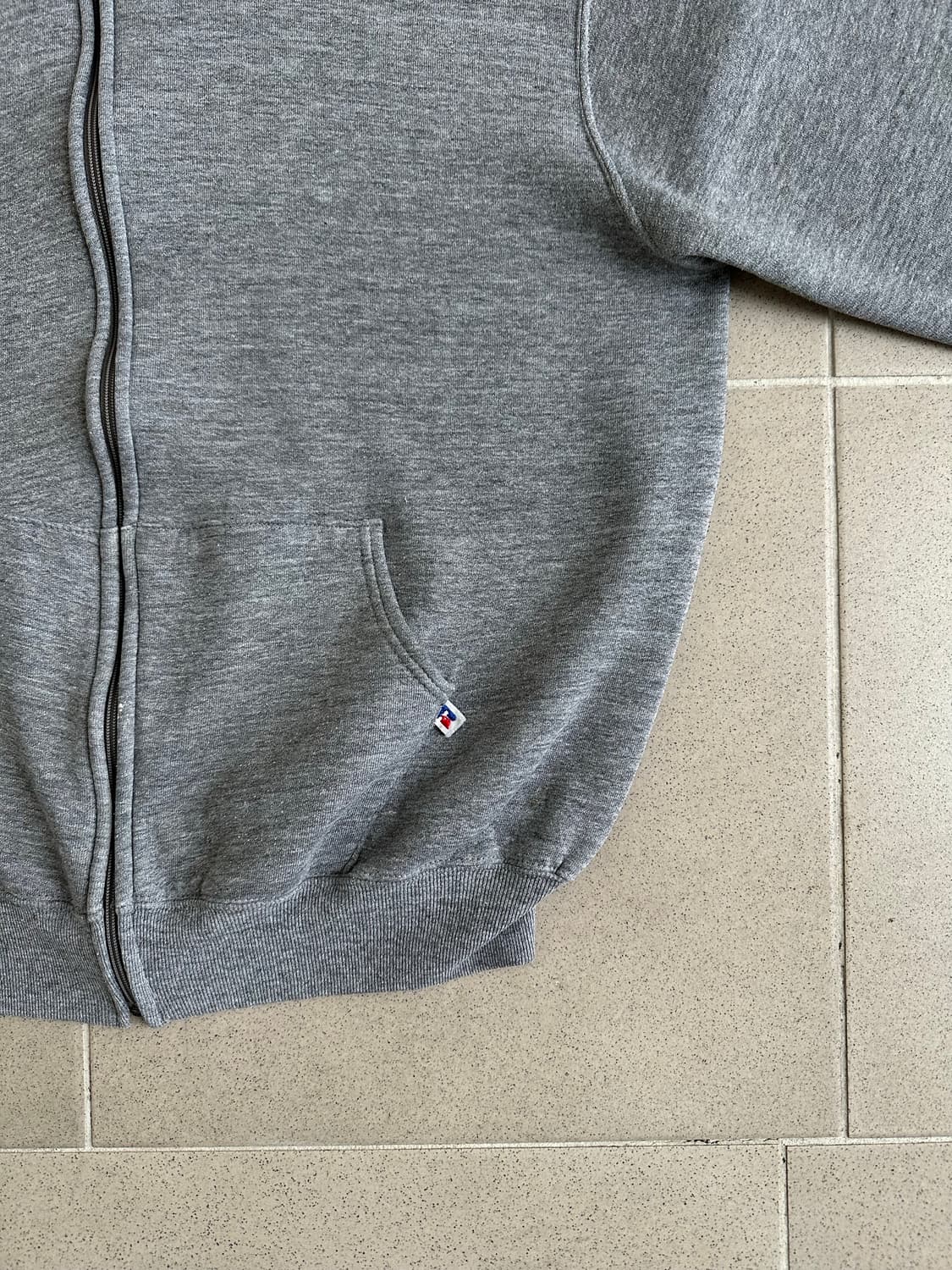 90s 빈티지 러셀 후드집업 그레이 XL USA 상품이미지3