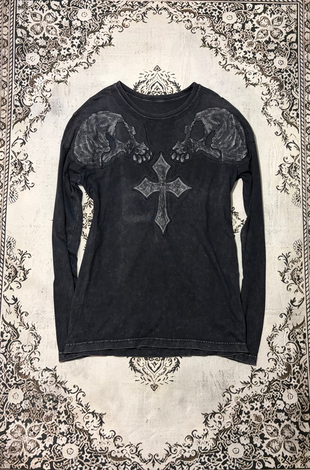 Buckroo Y2K cross skull long sleeve 상품이미지1