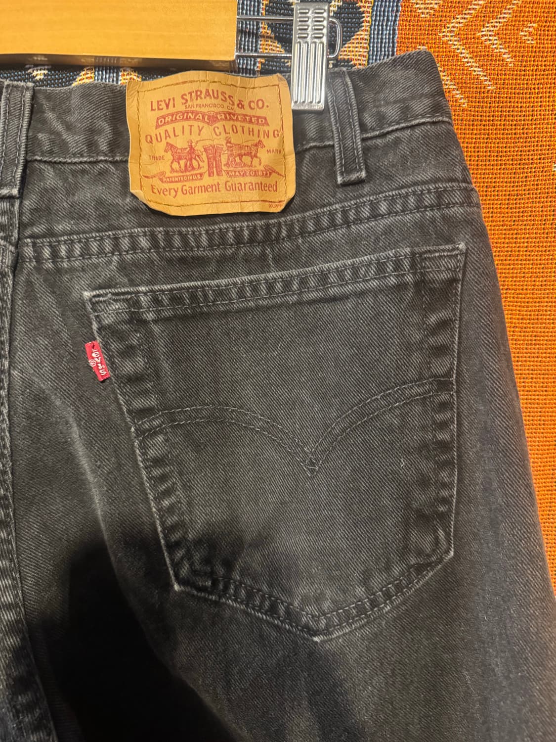 리바이스 550 00s USA데님팬츠 블랙 상품이미지4