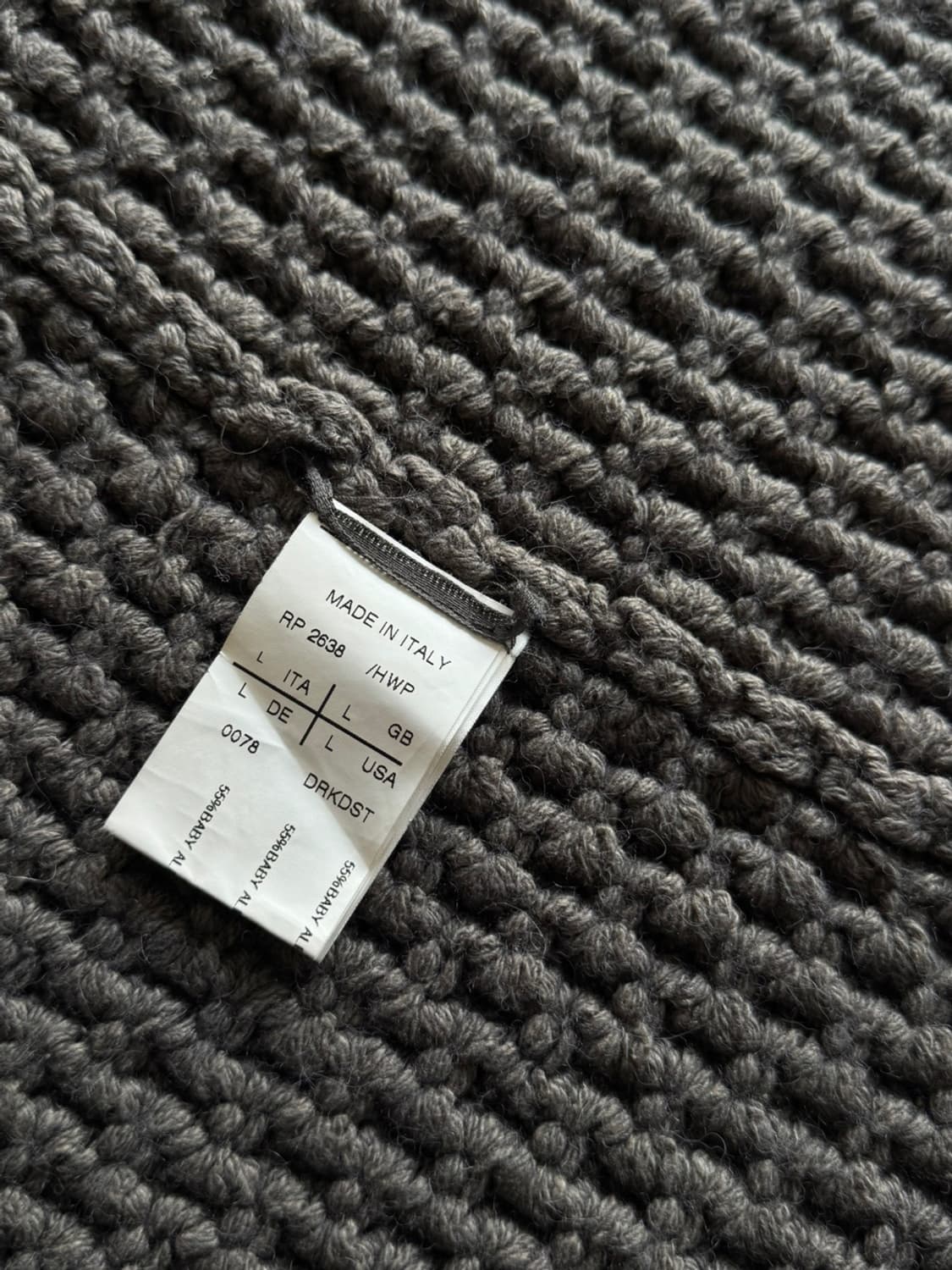 릭오웬스 니트 코트 100 상품이미지5