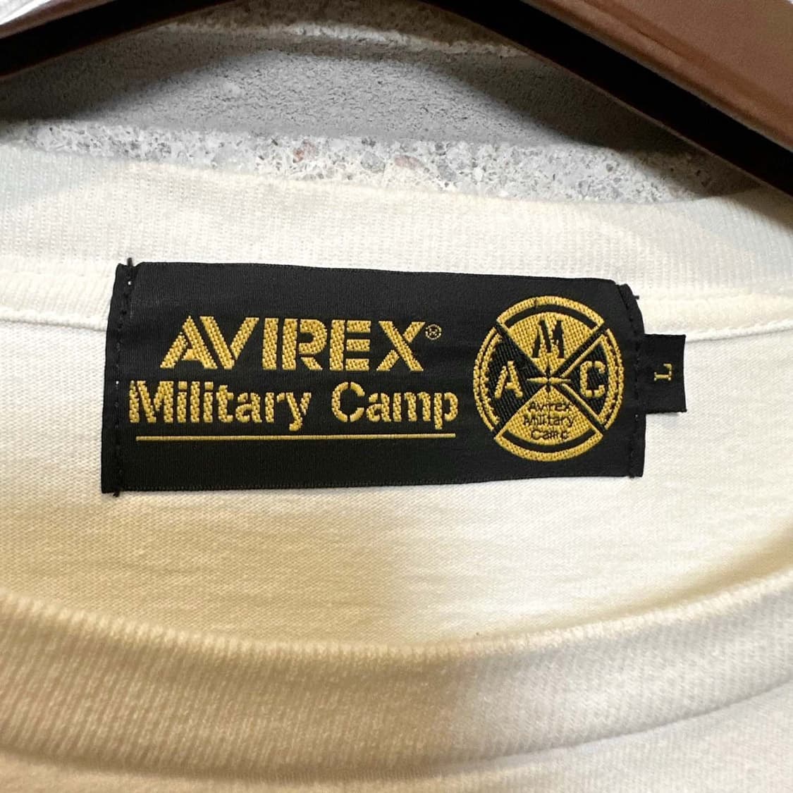 AVIREX 아비렉스 밀리터리 롱슬리브 백프린트 레터링 디테일 화이트 상품이미지5