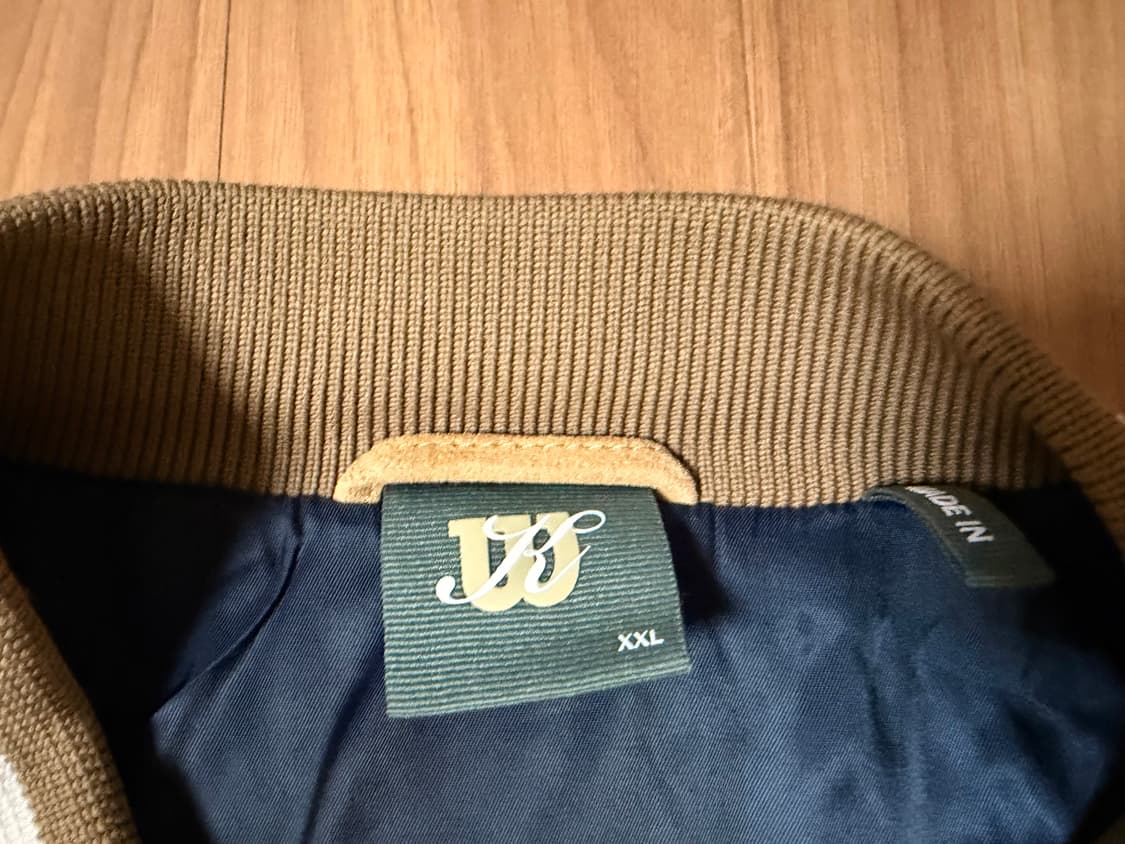 KITH 키스 x wilson 리얼 스웨이드 바시티 자켓 XXL 상품이미지2