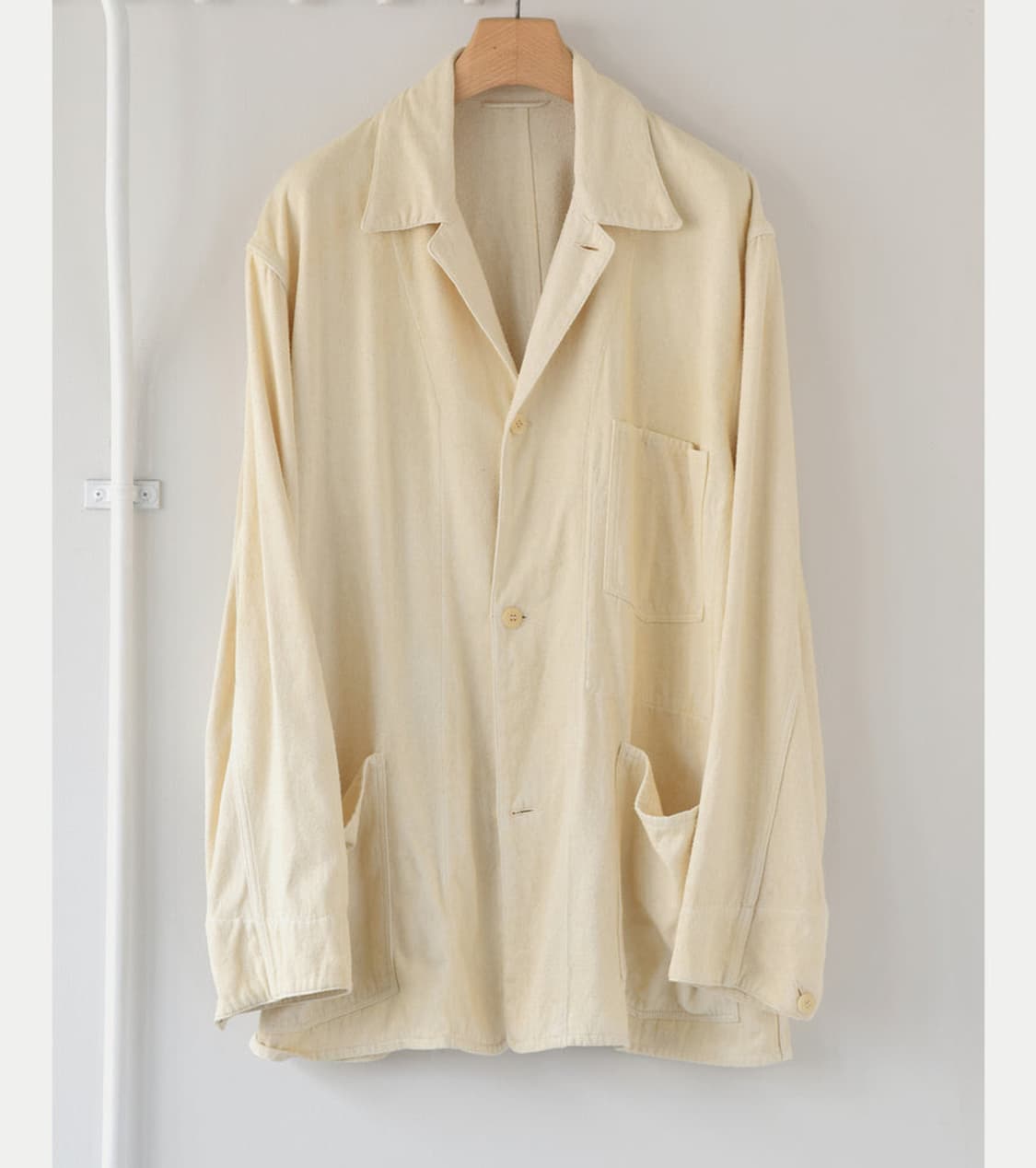 [3] 코모리 24ss 실크냅 1938 자켓 에크루 상품이미지1