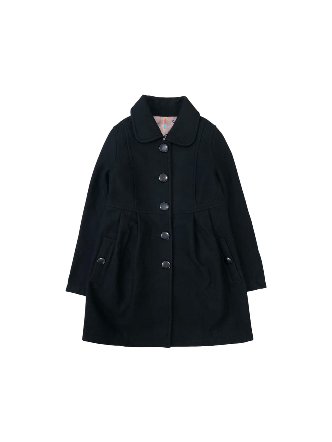 슬림핏 미디 블랙 코트 상품이미지1