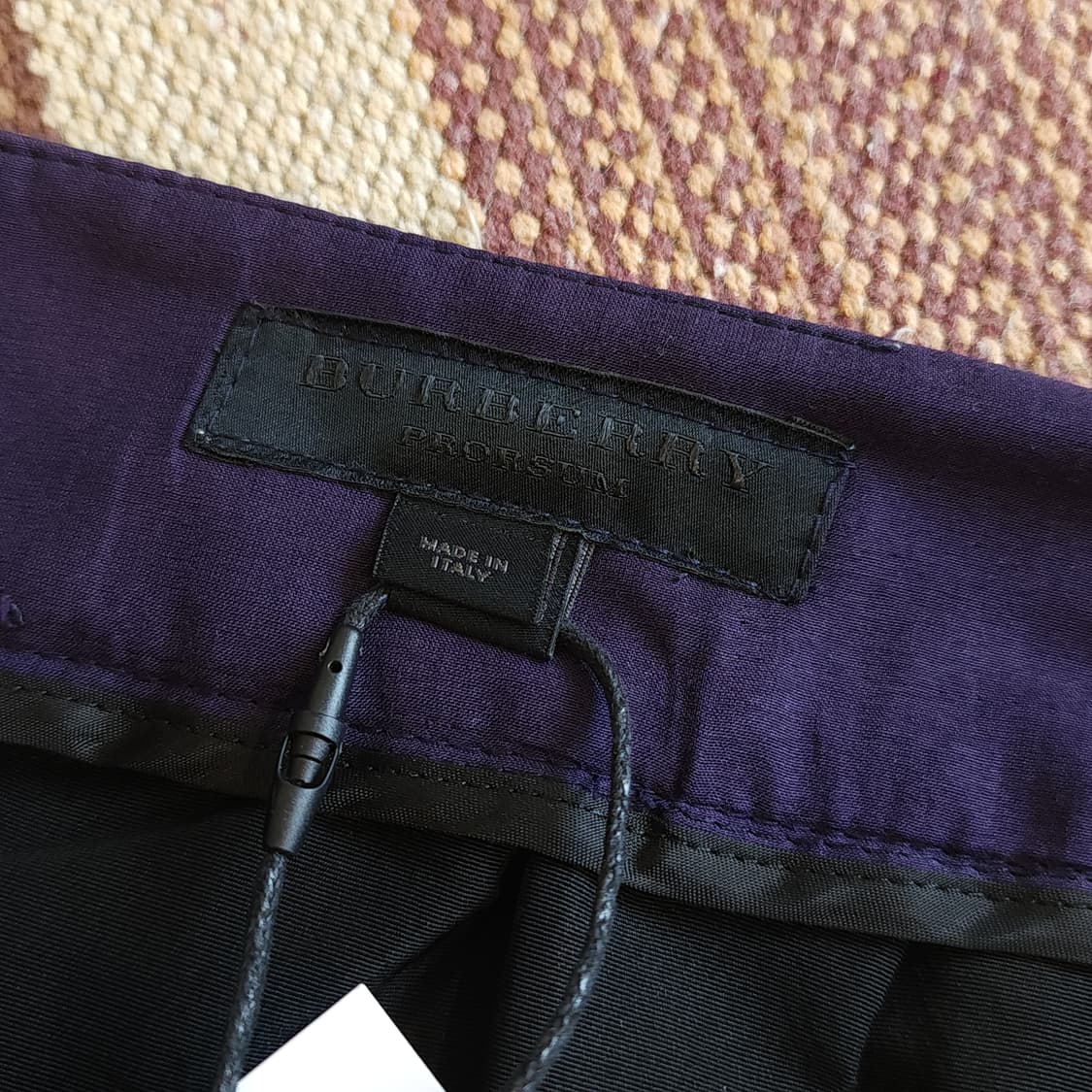 버버리 프로섬 스커트 치마 스트라이프 패턴 런웨이 이중원단 40 상품이미지8