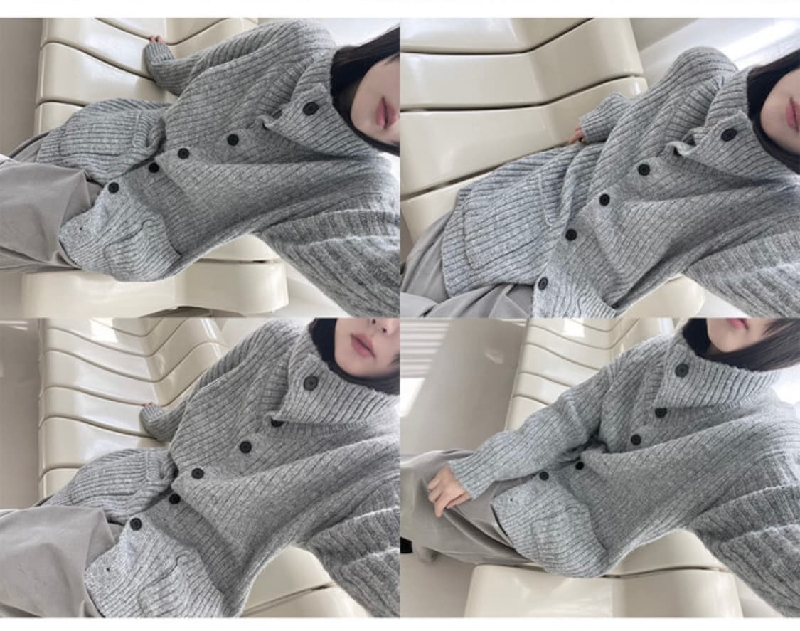 High neck cardigan 새상품 상품이미지1
