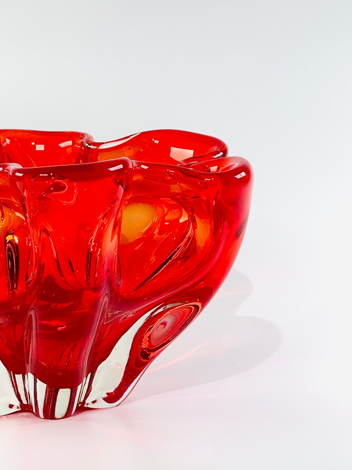 Vintage sanyu artglass handkerchief bowl 상품이미지5