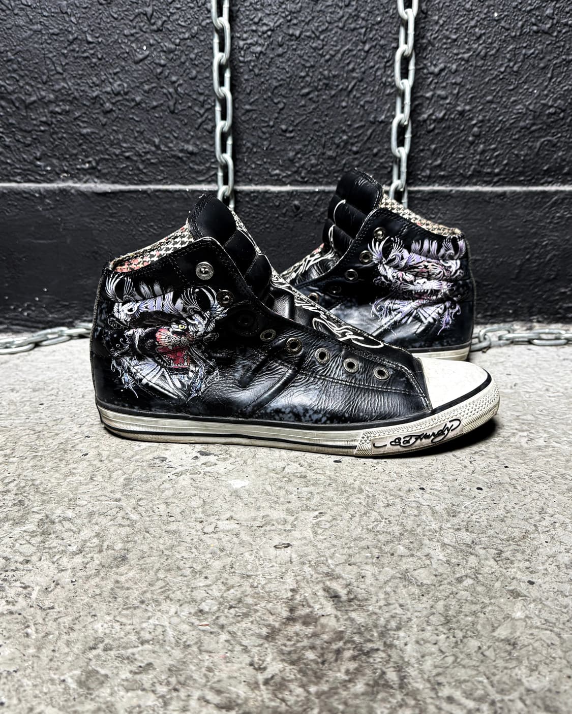 Ed Hardy – Dragon Print High-top Sneaker 상품이미지4