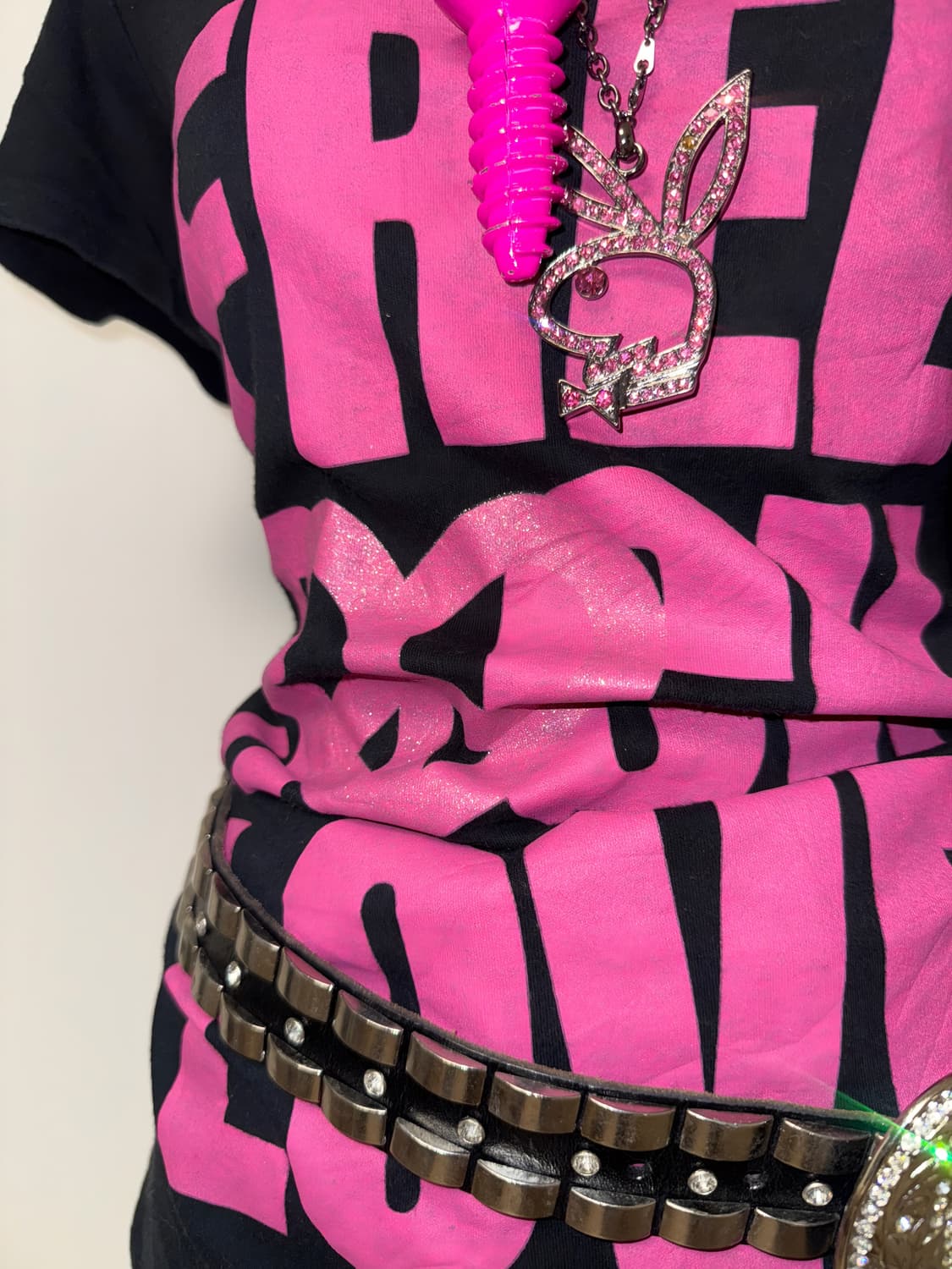 Sorridere 핑크 레터링 갸루 탑 상품이미지6