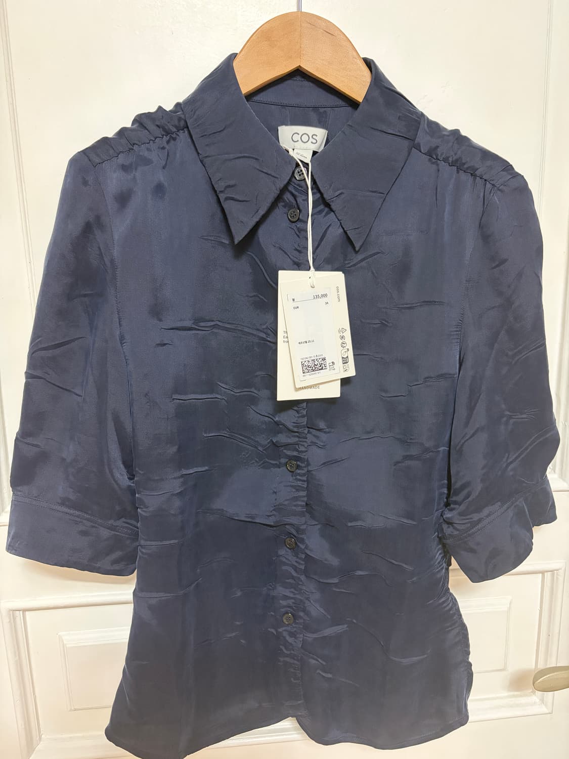 새상품) cos 개더드 크링클드 셔츠 34 상품이미지4