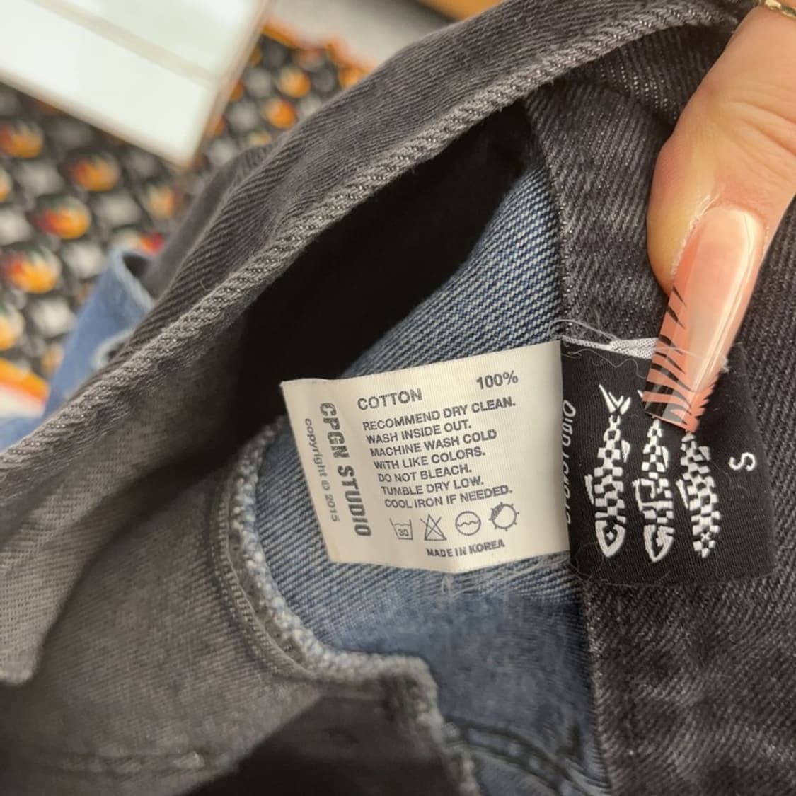 꼼파뇨 빈티지 스트릿 절개 패치워크 데님팬츠 S C08157 상품이미지6