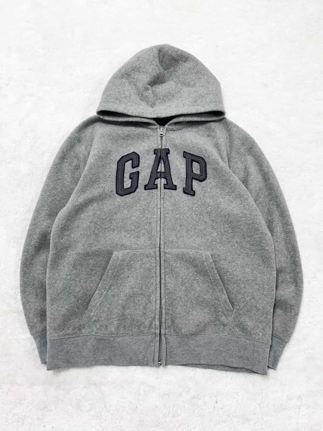 갭 빅로고 그레이 부클 후드집업 상품이미지5
