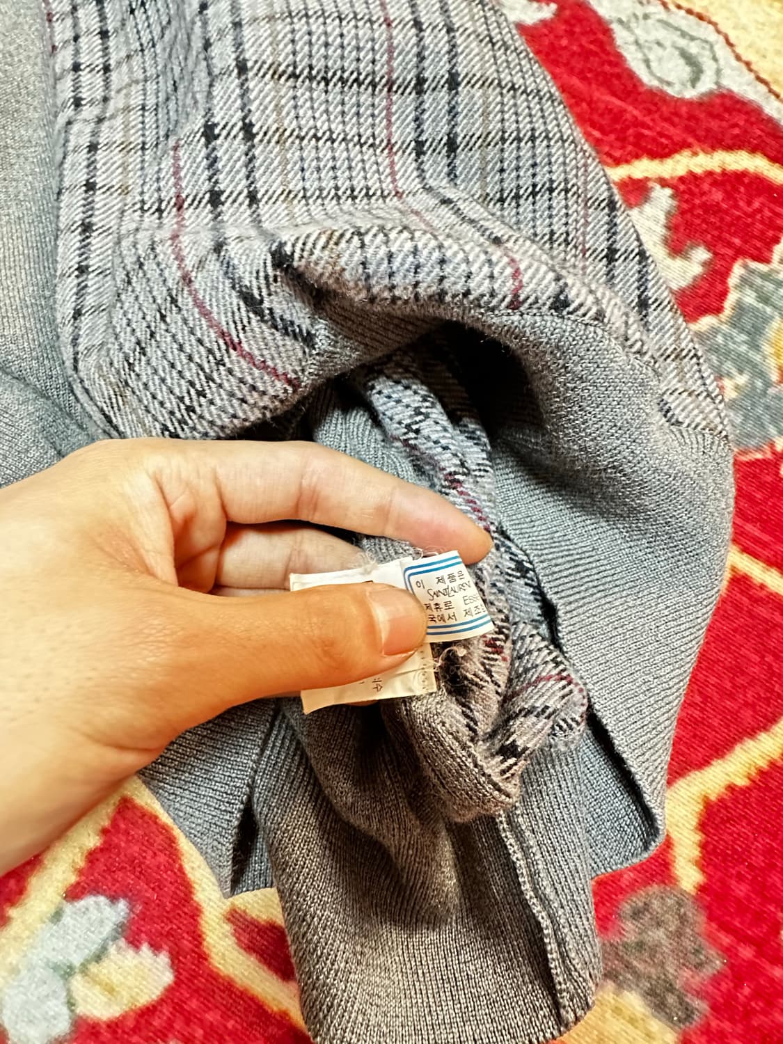 입생로랑 체크 니트 조끼 95 상품이미지4