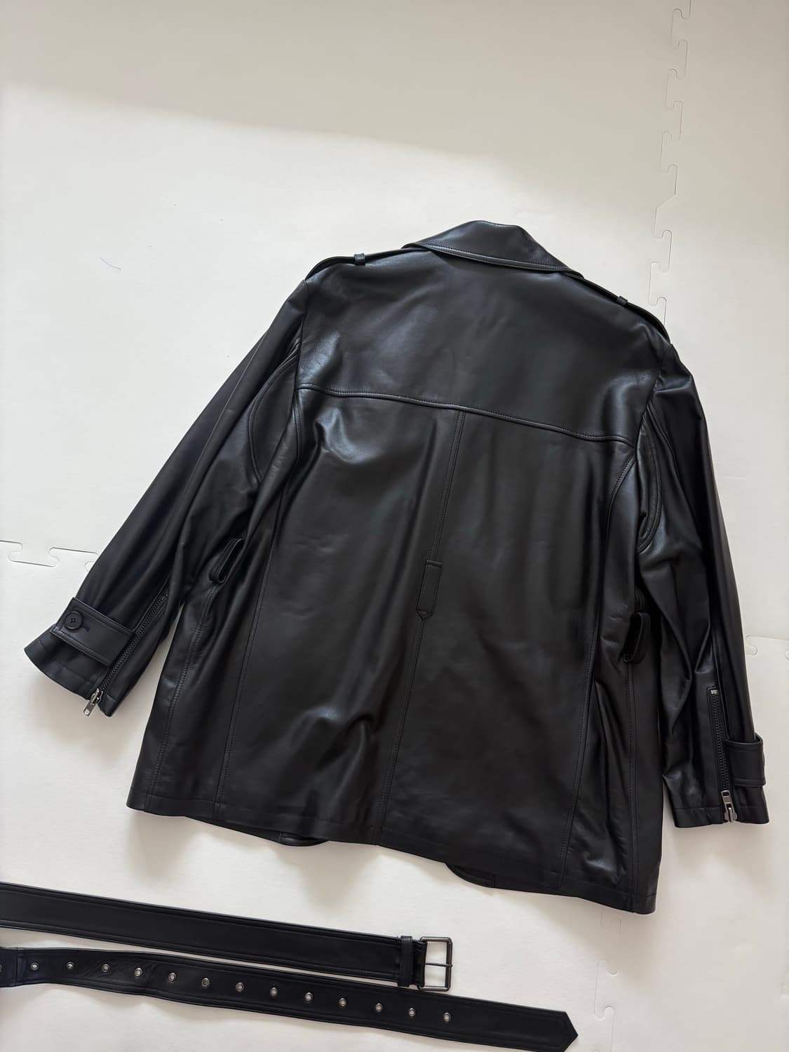 리얼 소가죽 사파리 자켓  상품이미지8