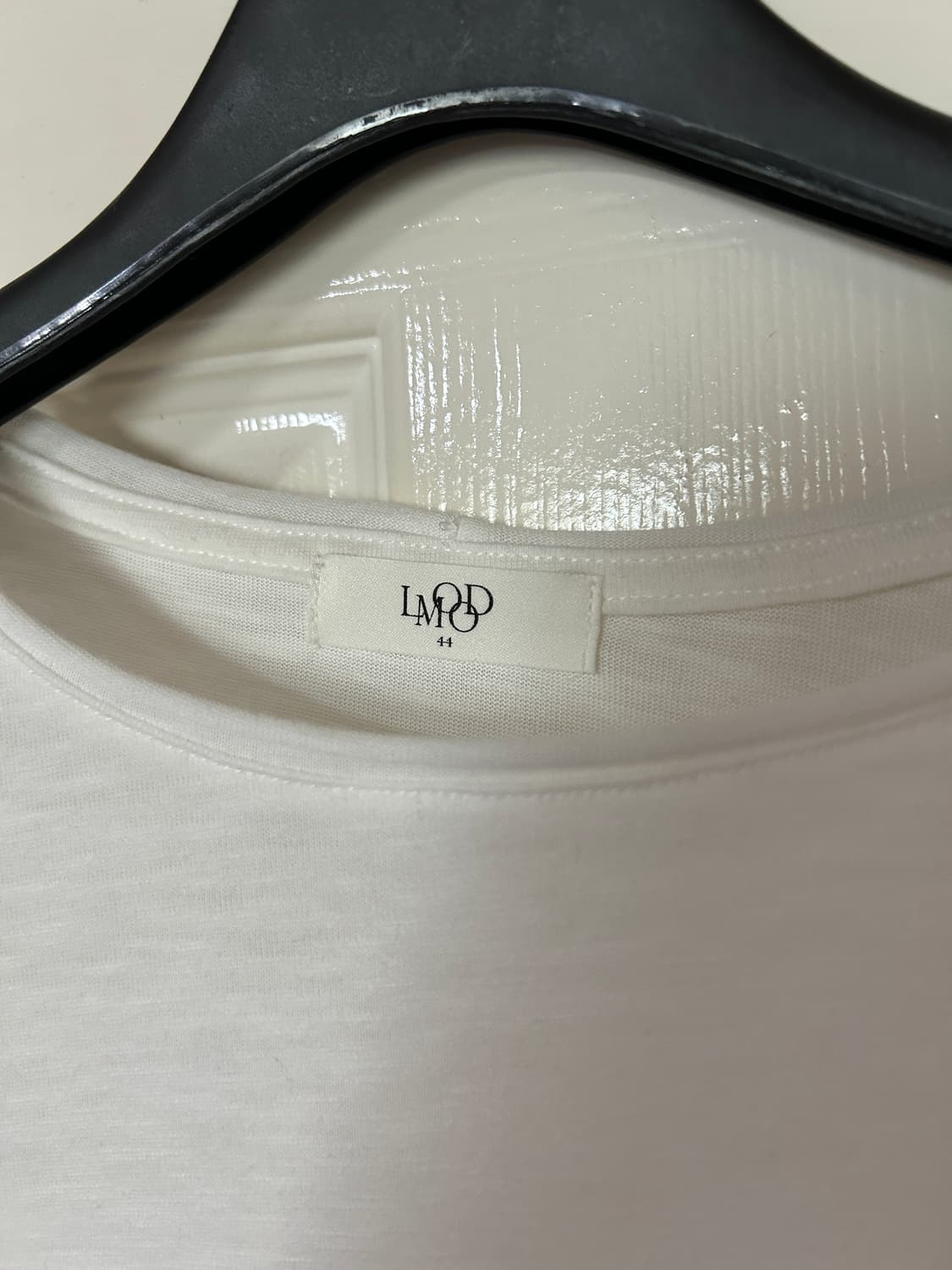 엘무드 슬러브 스쿱넥 롱 슬리브 티셔츠 WHITE 상품이미지2