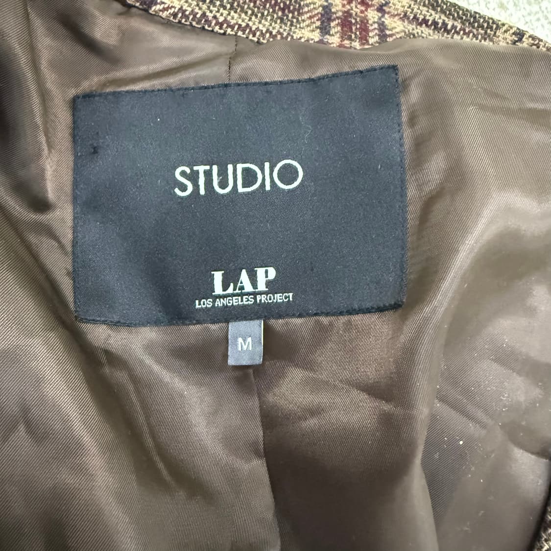 [M] STUDIO LAP 레드체크 싱글롱코트 1230T2 상품이미지3