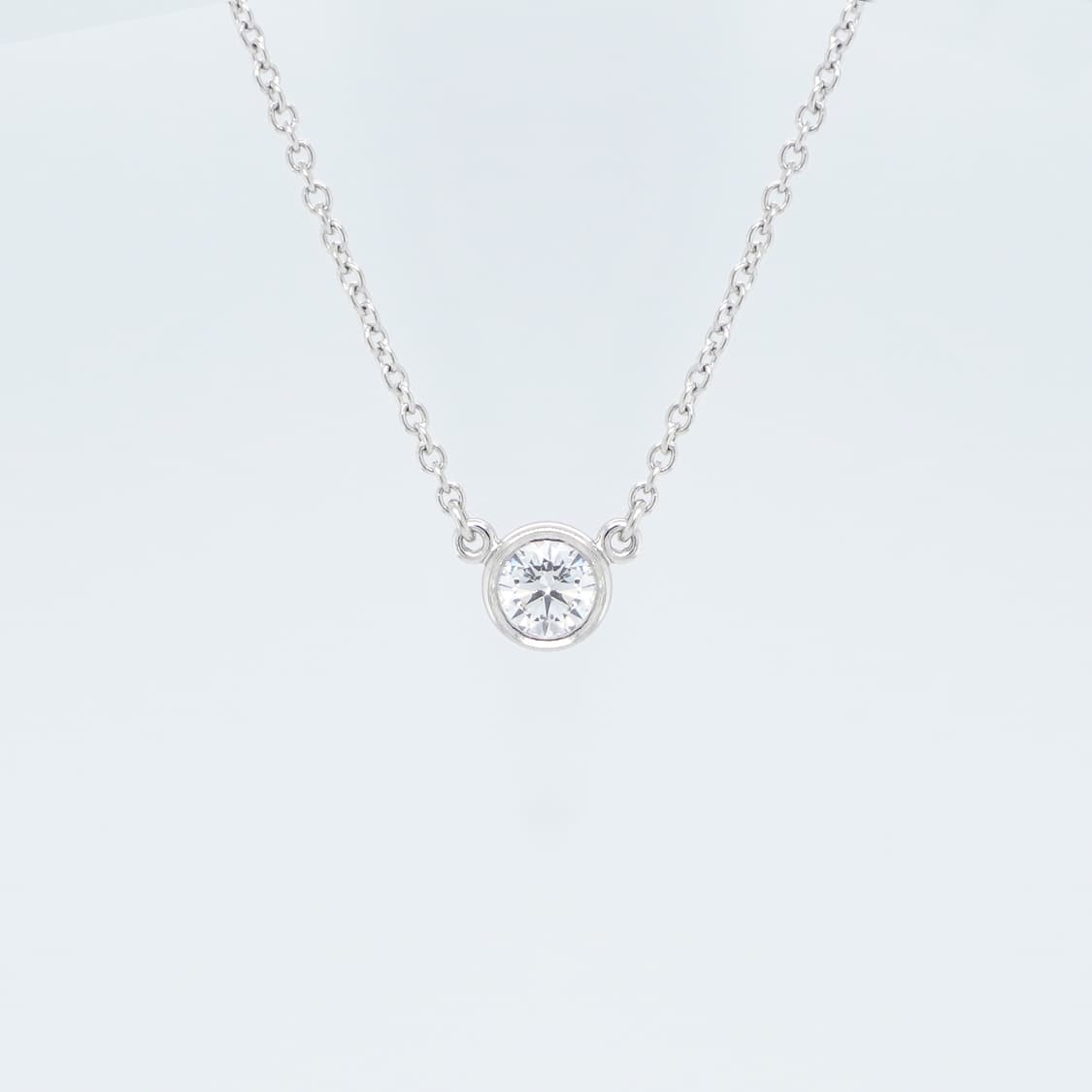 티파니 바이더야드 1포인트 천연다이아몬드 백금 펜던트 목걸이 상품이미지2