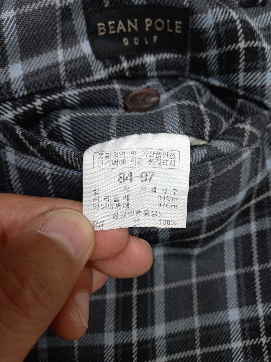 33 BEANPOLE GOLF 울 체크 골프바지 다크그레이 33-416 상품이미지8