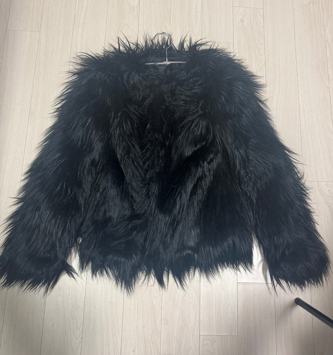 빈티지 블랙 퍼 자켓 상품이미지1