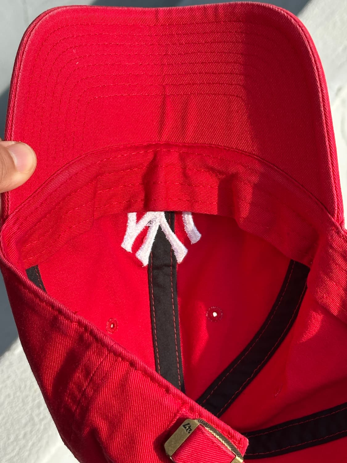 [F] 47브랜드 뉴욕양키스 레드 볼캡 모자 상품이미지6