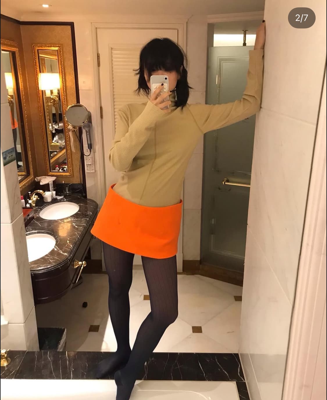 에옹쓰 2 Layered mini skirt 상품이미지4