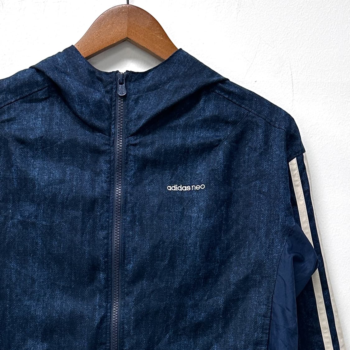 아디다스 네오 후드 바람막이 자켓 점퍼 네이비 남녀공용 상품이미지2