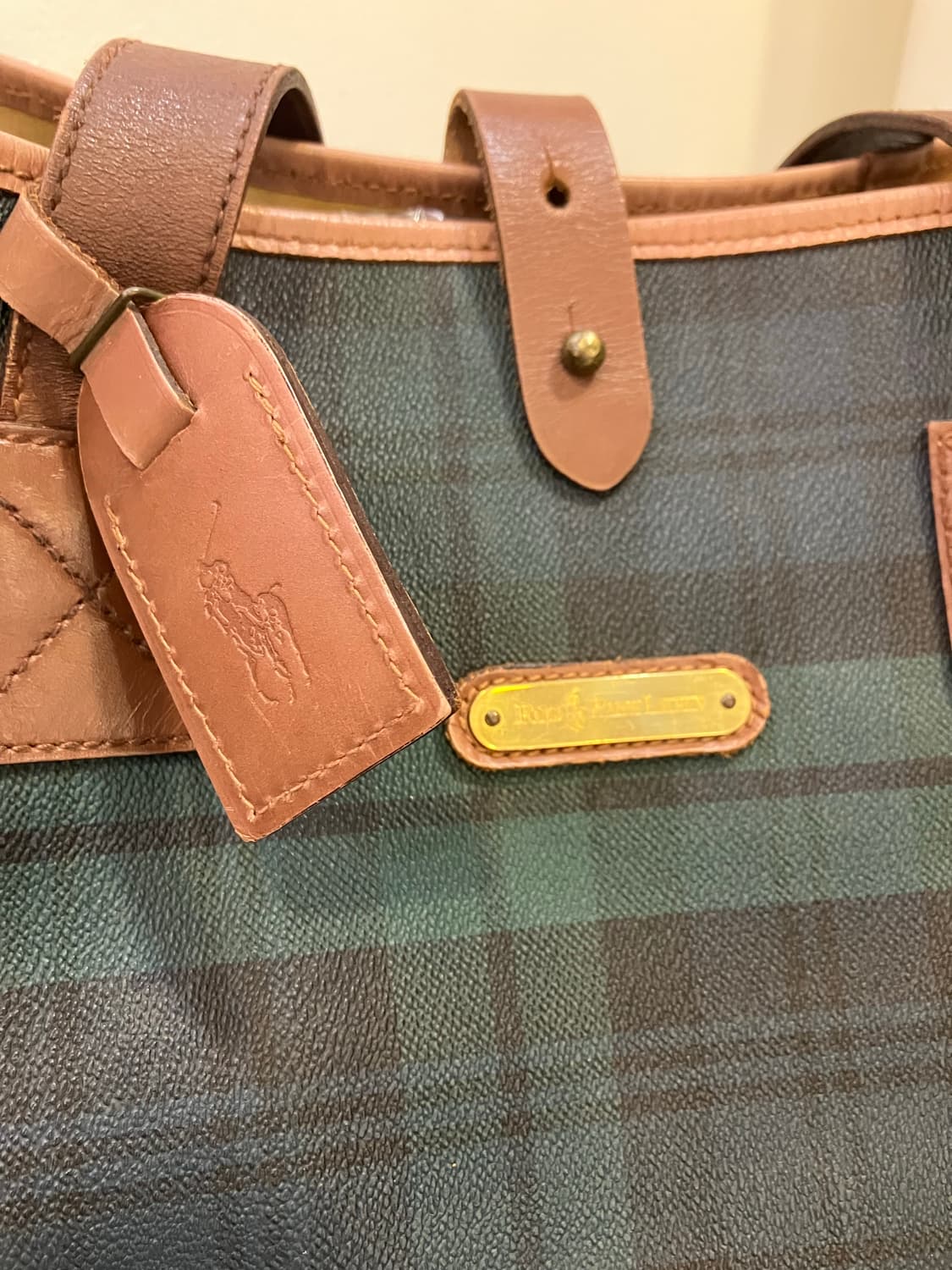 폴로랄프로렌 타탄체크 토트백 상품이미지2