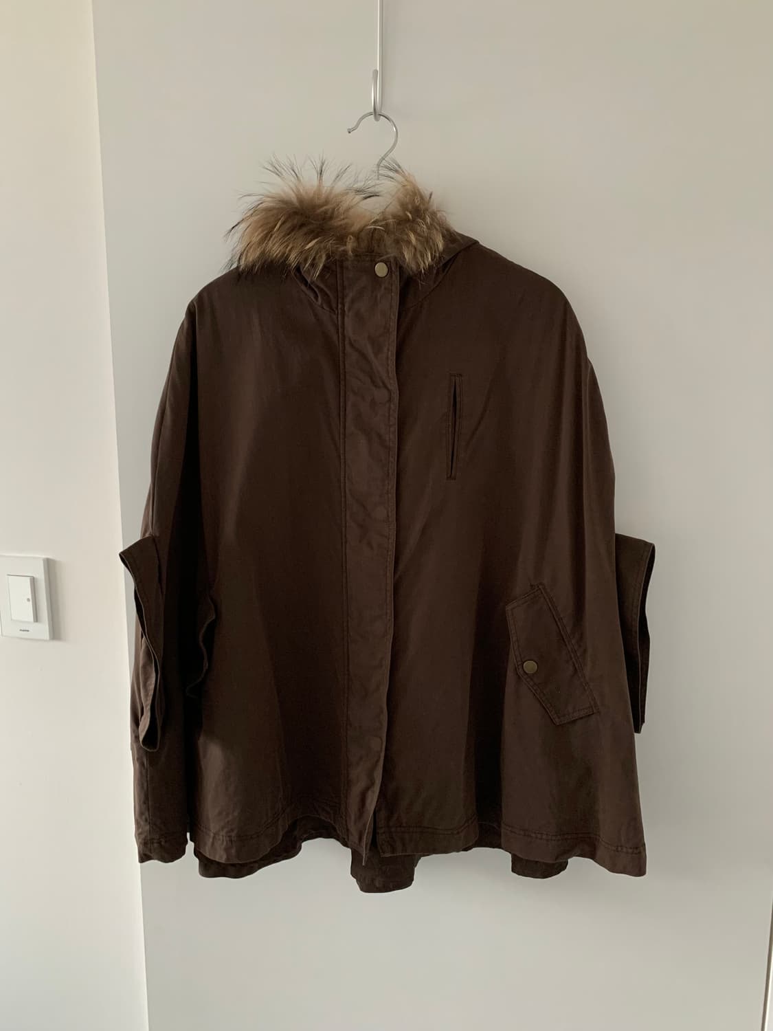 브라운 후디 케이프 상품이미지1