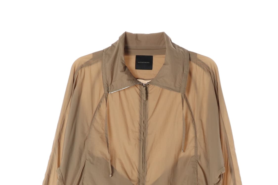 더 캐시미어 25FW 숏 바람막이 카라 집업 점퍼 베이지
 상품이미지3