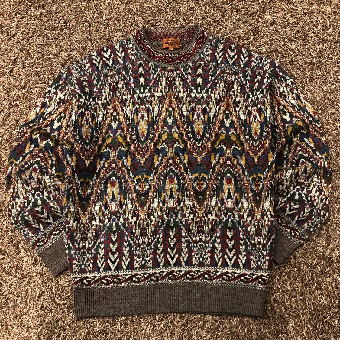 미쏘니 멀티컬러 패턴 니트 스웨터 상품이미지1