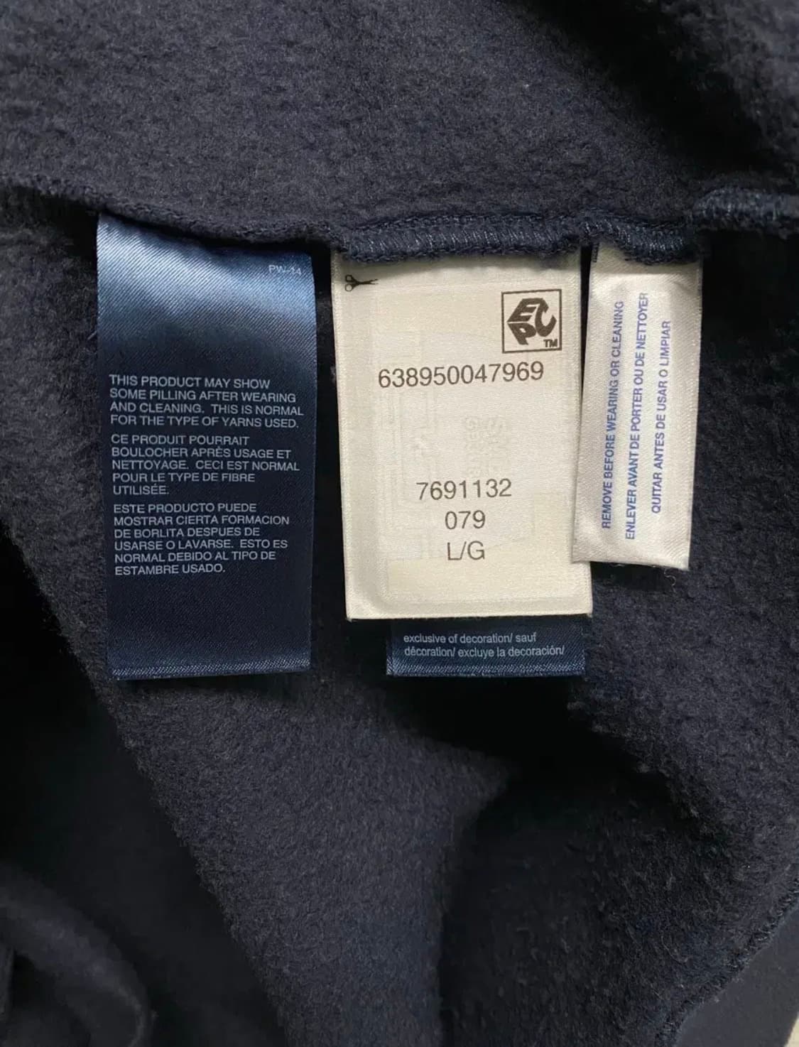 타미 네이비 컬러 후드 집업 L 상품이미지5