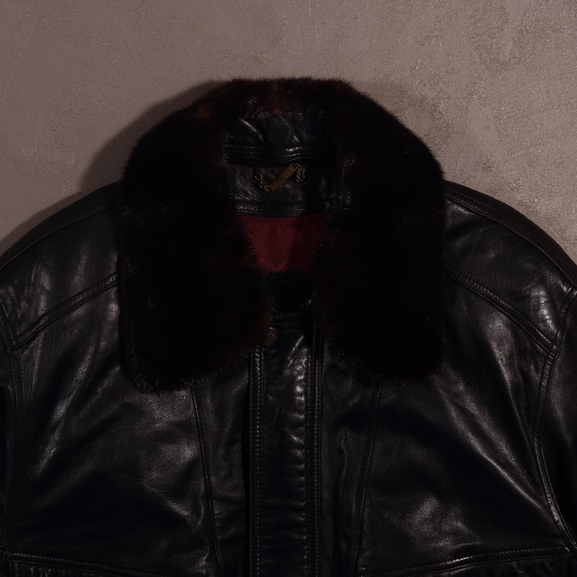 90s 빈티지 레더 봄버자켓 상품이미지2