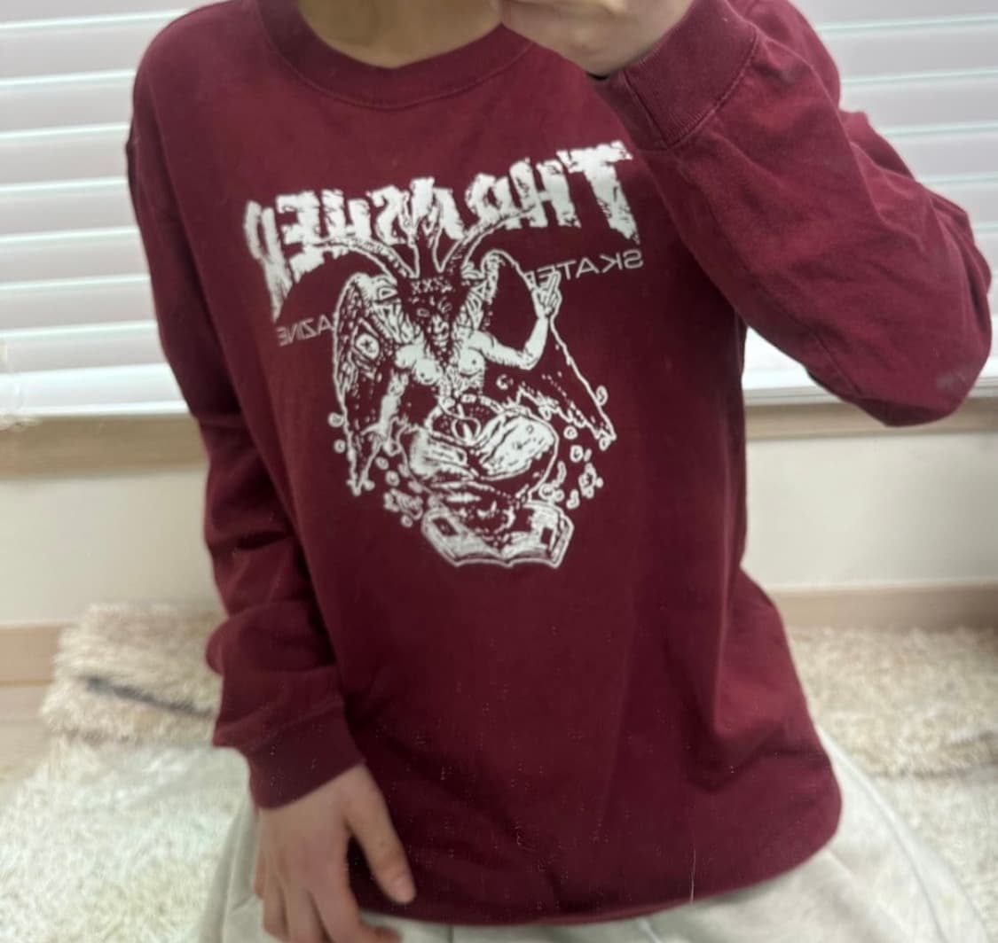 트래셔 버건디 롱슬리브 상품이미지1