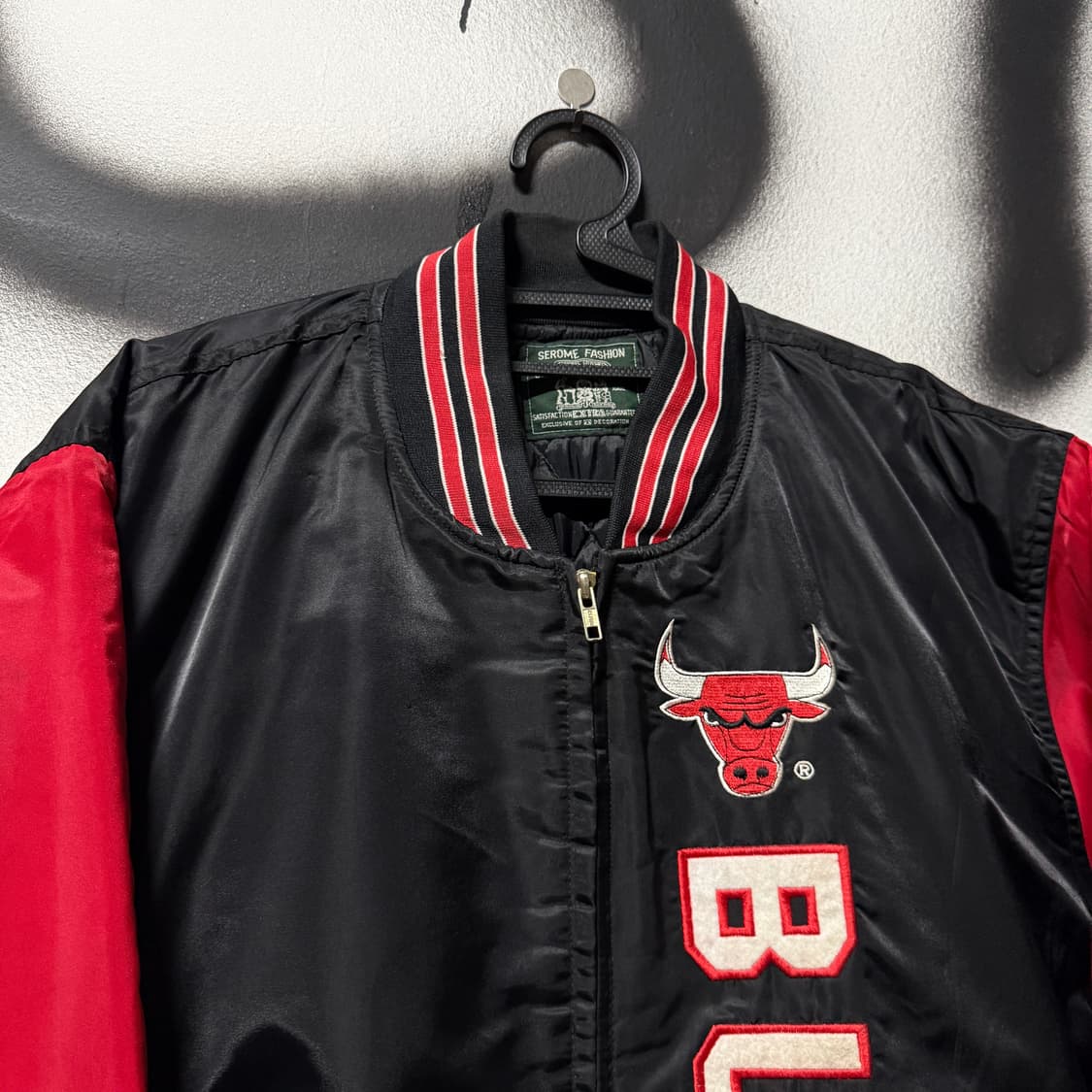 VTG 빈티지 올드스쿨 NBA 시카고 불스 빅 패치 퀼팅 바시티 자켓 상품이미지3