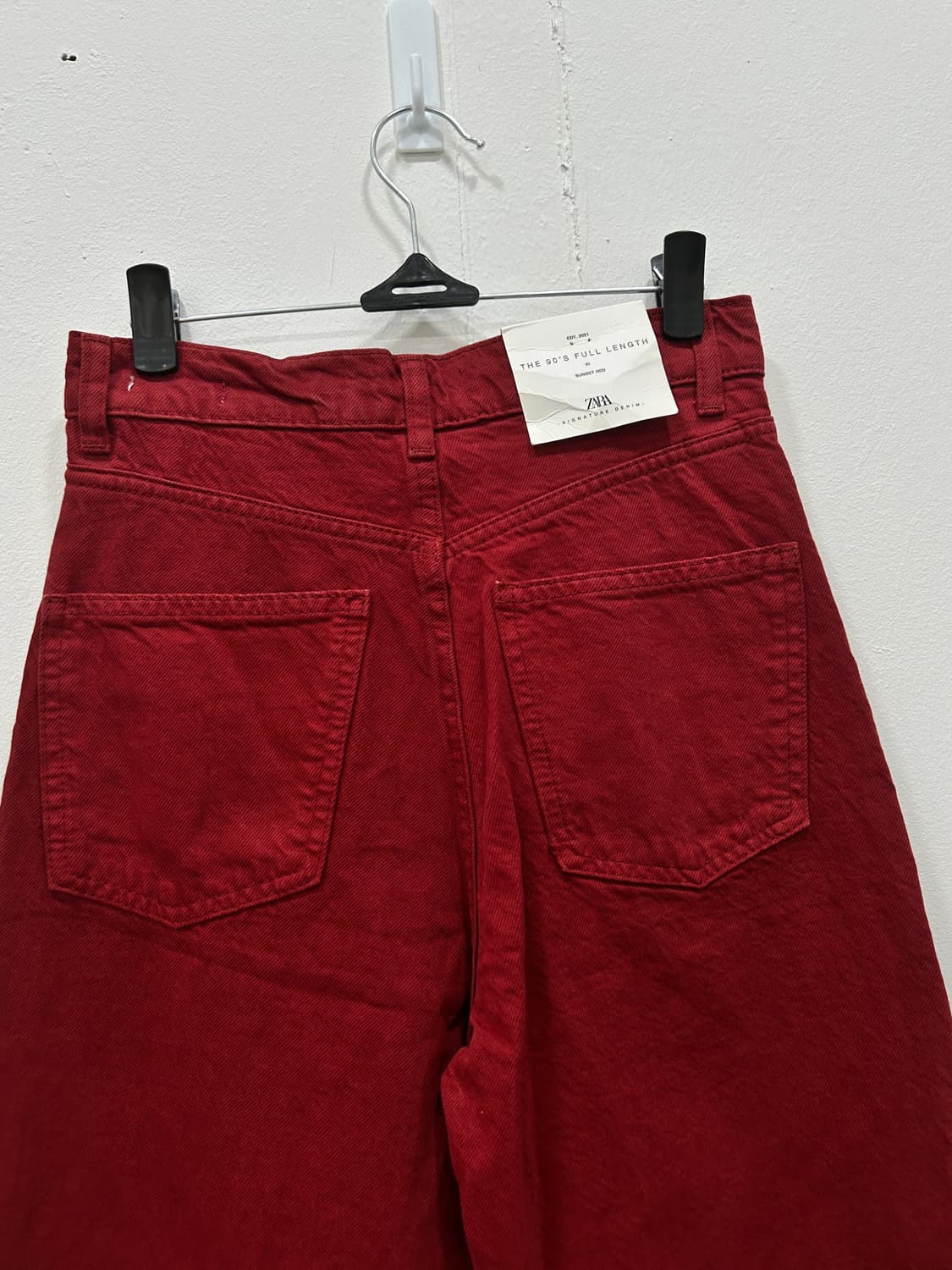 새상품 자라 ZARA 하이라이즈 와이드 데님팬츠 청바지 24~25인치 상품이미지5