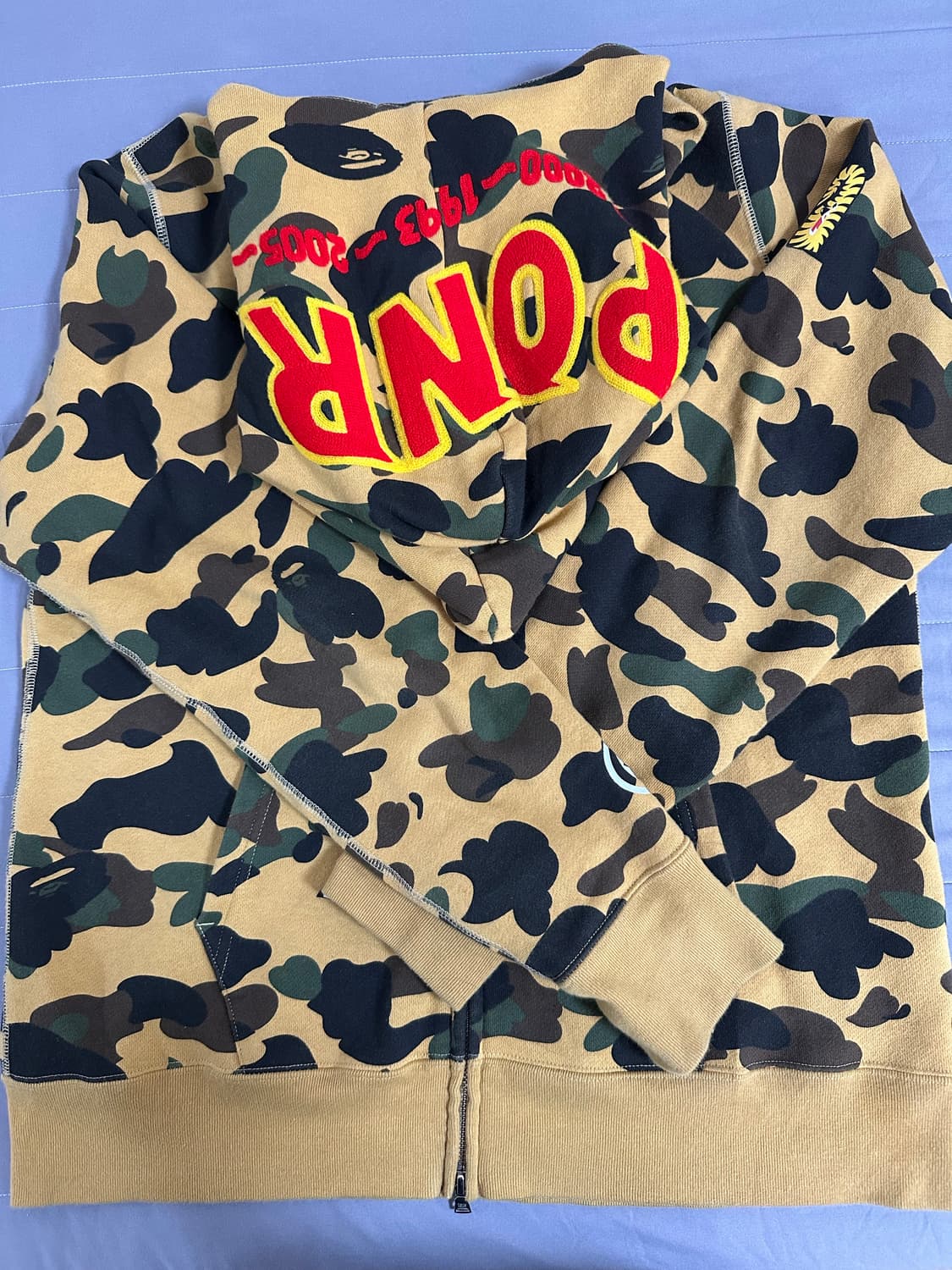 베이프 샤크 후드집업 황계 M 상품이미지2