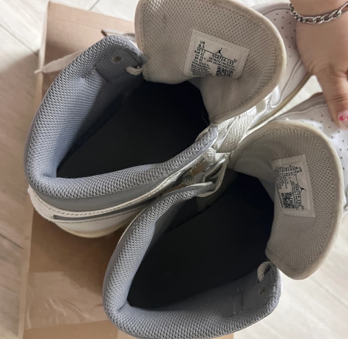 조던 1 미드 화이트 스텔스 (265) 상품이미지7