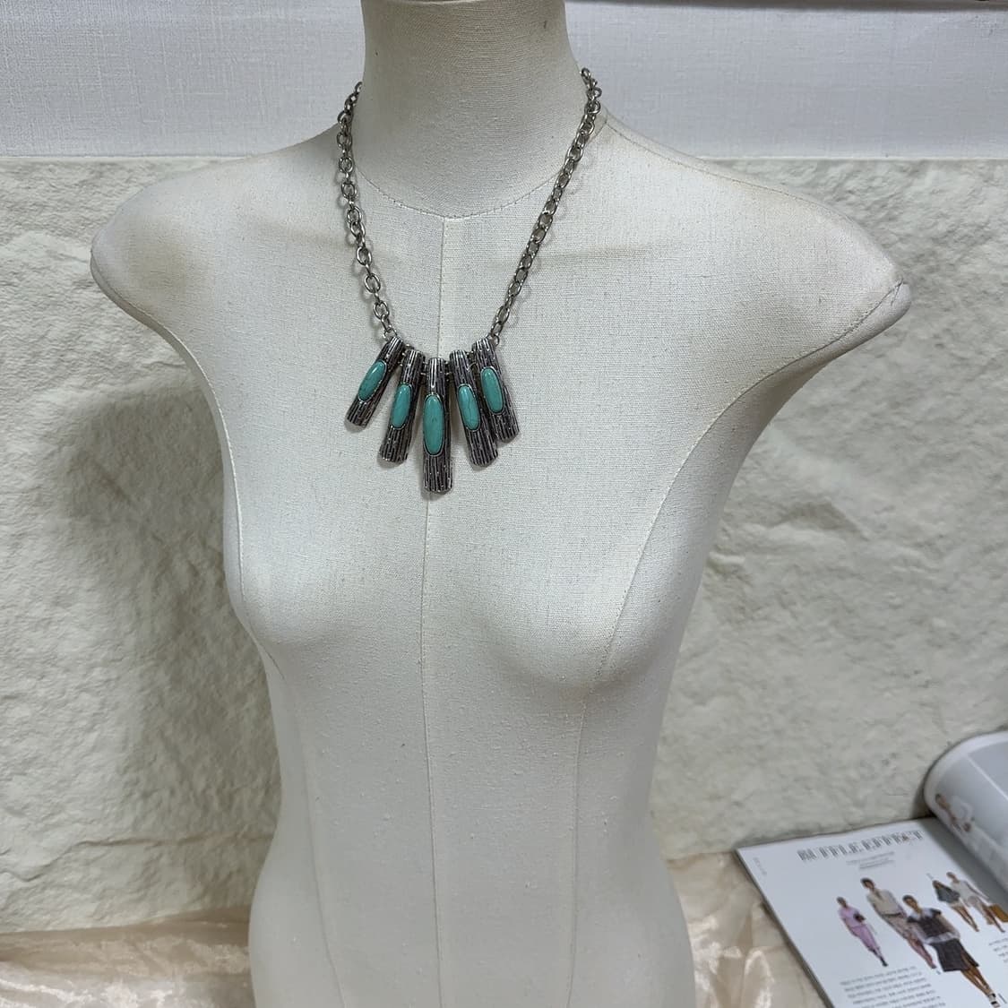 빈티지 보헤미안 터키석 목걸이 상품이미지1