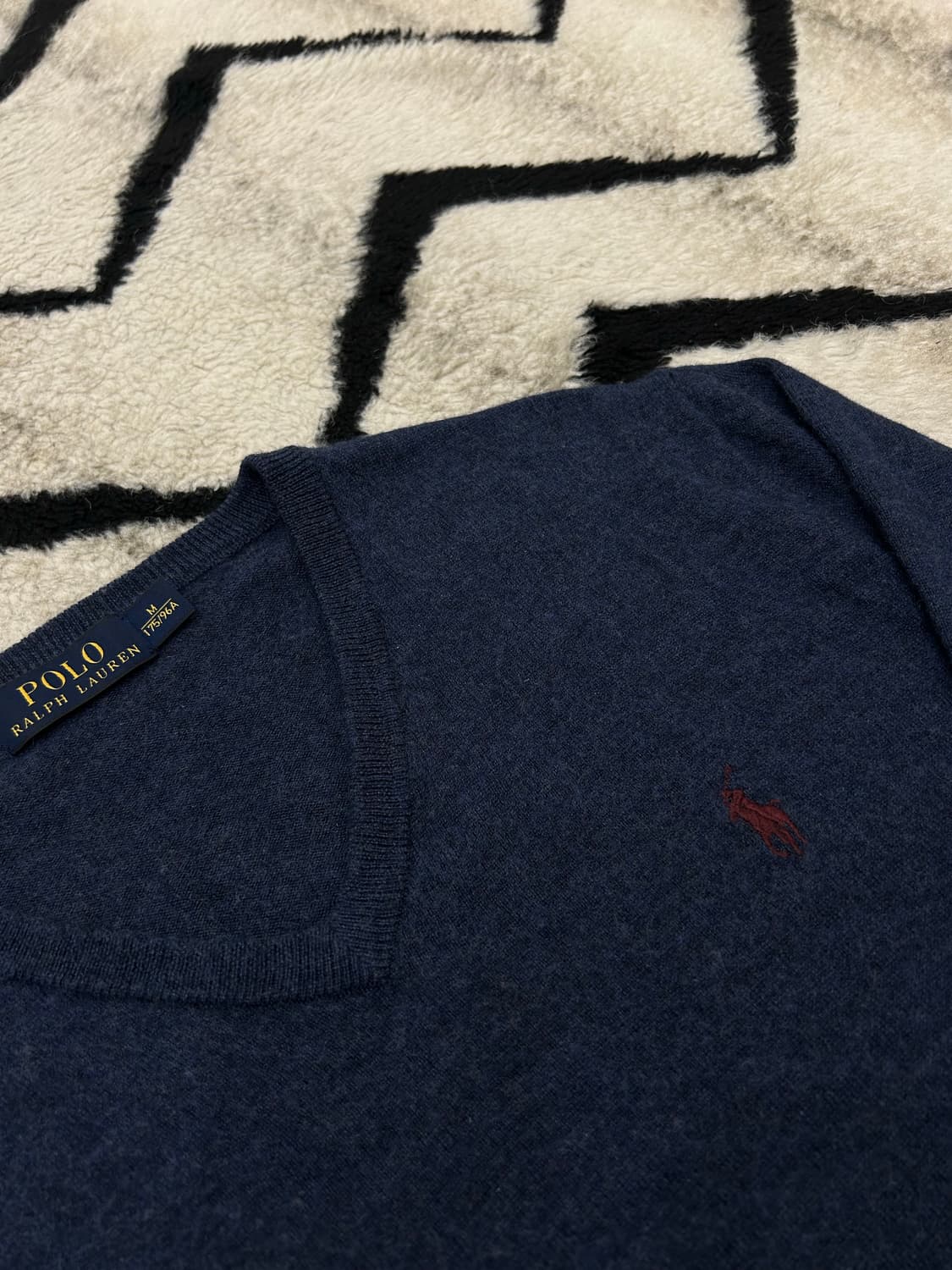 [M]폴로랄프로렌 V넥 울 니트/네이비블루 상품이미지1