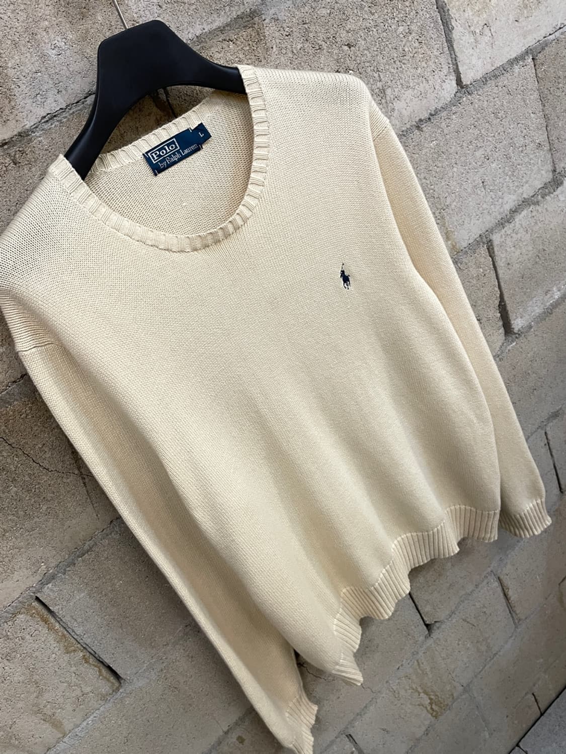 폴로 랄프로렌 코튼 크림 니트 상품이미지3