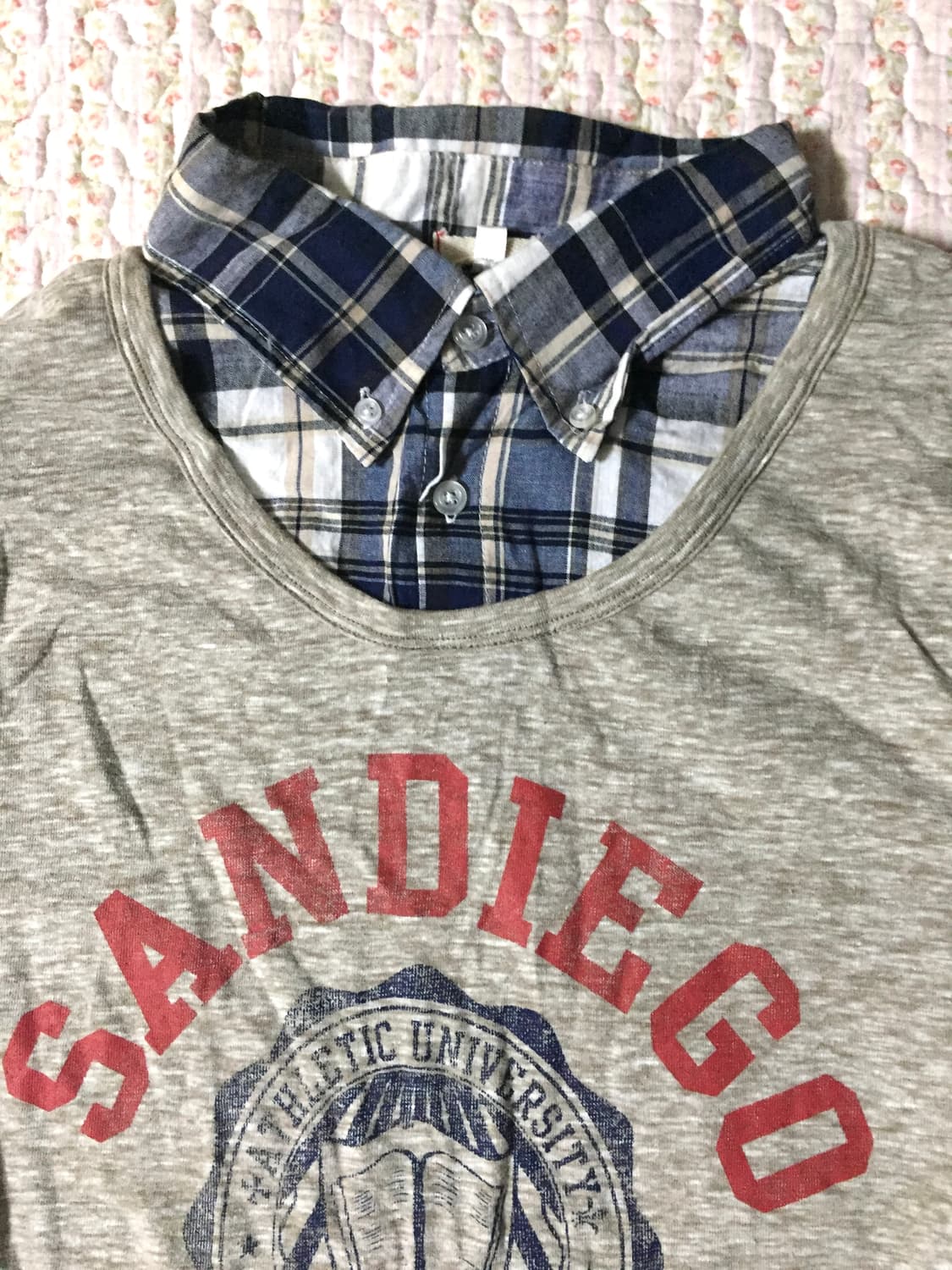 Vintage shirt layered tee 상품이미지2